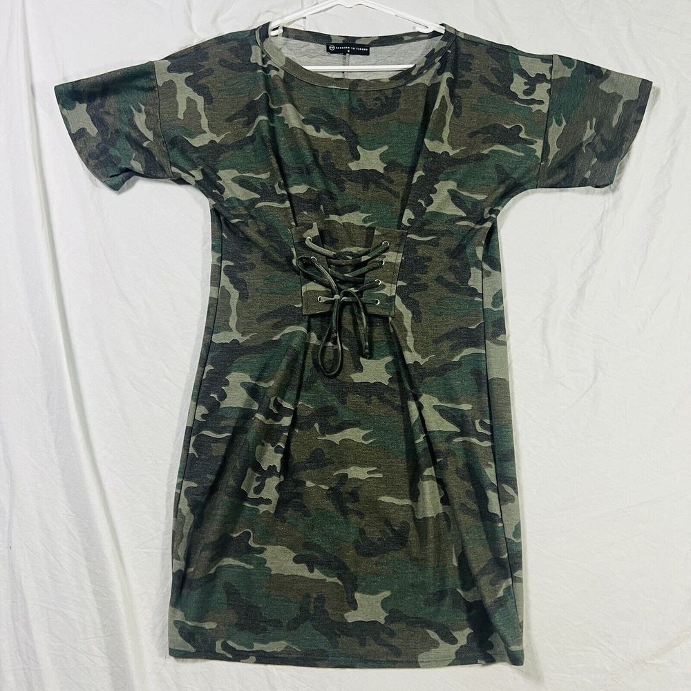 Sexy Plus Stretch Fashion To Figure Camo Army Military Corset MiniDress  14/16 0